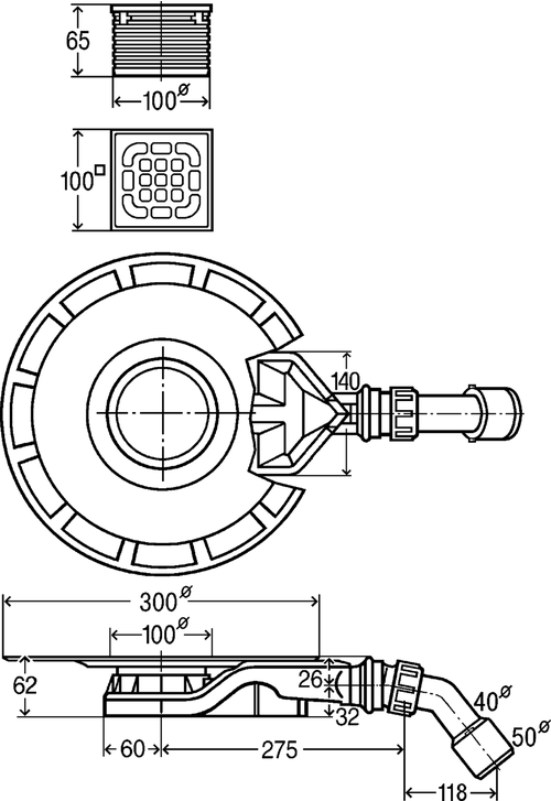 Immagine di Viega ADVANTIX pozzetto a pavimento 62 mm (modello per ristrutturazioni) 687694