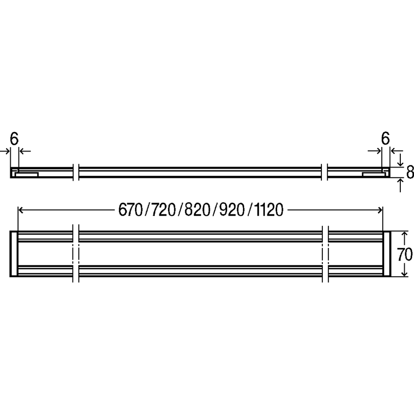 Immagine di Viega ADVANTIX cornice griglia corriacqua profilo quadrato da 80 cm 736811