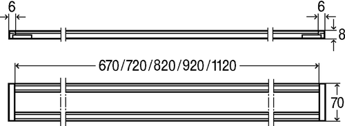 Immagine di Viega ADVANTIX cornice griglia corriacqua profilo quadrato da 120 cm 736842