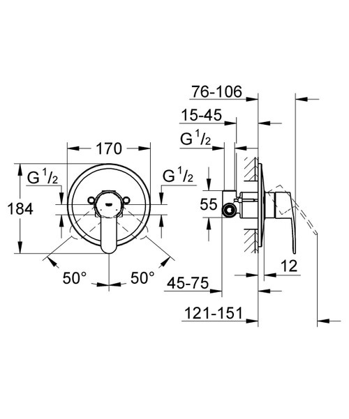 Miscelatore monocomando
per doccia