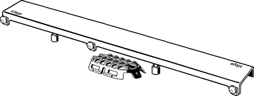 Immagine di Viega ADVANTIX griglia corriacqua visign ER10 profilo quadrato da 120 cm 737245