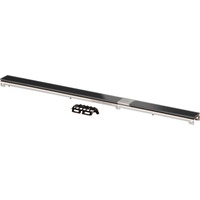 Immagine di Viega ADVANTIX griglia corriacqua visign ER14 da 90 cm finitura vetro trasparente/nero 737474