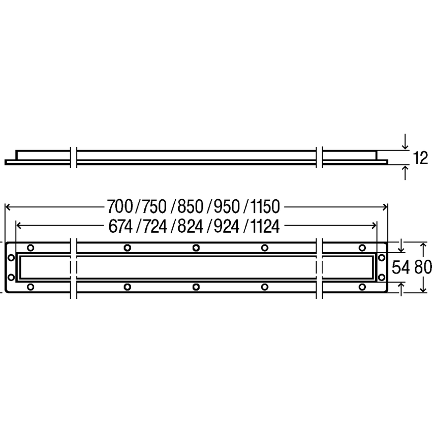 Immagine di Viega ADVANTIX cornice griglia corriacqua da 80 cm 745363