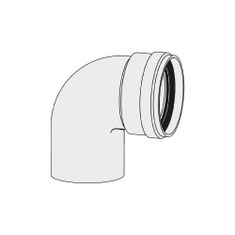 Immagine di Bosch CV90 Curva aria e fumi Ø 80 mm, Alluminio rigido - 90° 7736995107