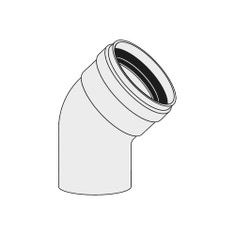 Immagine di Bosch CV45 Curva aria e fumi Ø 80 mm, Alluminio rigido - 45° 7736995106