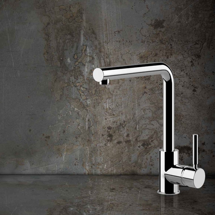 Immagine di Gessi NEUTRON miscelatore monocomando con canna girevole, finitura cromo 17155#031