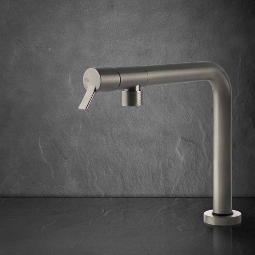 Immagine di Gessi SU&GIU' miscelatore con canna abbattibile, finitura finox 60071#149