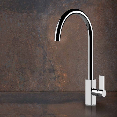 Immagine di Gessi MONACO miscelatore monocomando, con canna girevole e doccetta estraibile, finitura cromo 17163#031