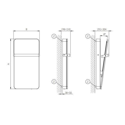 Immagine di Deltacalor VALET radiatore con la funzione di scaldasalviette H.100 L.52 cm, colore nero, con maniglione finitura cromo VLT100050CR
