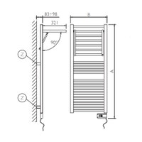Immagine di Deltacalor DINAMIC PLUS ELECTRIC scaldasalviette stendino H.128,3 L.50 cm, colore bianco SED3121050TB