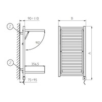 Immagine di Deltacalor STENDY ELEGANCE ELECTRIC PLUS scaldasalviette stendino H.99 L.50,3 cm, colore pastel grey beige finitura lucido SRD3090048TR1019G