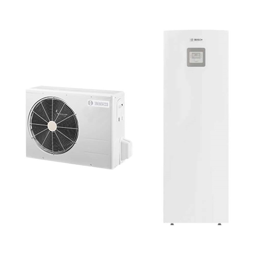 Immagine di Bosch Compress 3000 AWS 2 Pompa di calore aria/acqua ODU Split 2 reversibile splittata 3 kW monofase e unità interna bollitore monovalente AWMS 2-6 7735252149