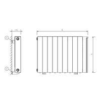 Immagine di Deltacalor DIGITAL electric radiatore bianco h 580 x l 815 mm ALSDS2058008TB