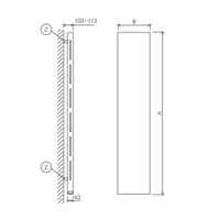 Immagine di Deltacalor PLATE ELECTRIC PLUS radiatore H.185 L.60,3 cm, colore bianco PLED180059TB