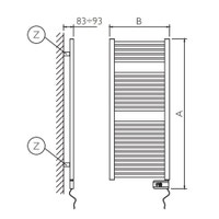 Immagine di Deltacalor ELECTRO scaldasalviette H.125,1 L.50 cm, colore bianco BAEP120050TB