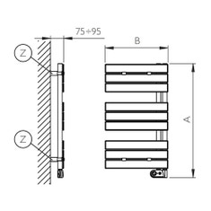 Immagine di Deltacalor FLAG ELECTRIC scaldasalviette H.91,4 L.50 cm, colore bianco FAD2084050TB