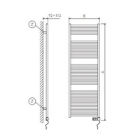 Immagine di Deltacalor RIGHT ELECTRIC scaldasalviette H.183,4 L.58 cm, colore bianco RGEP177058TB