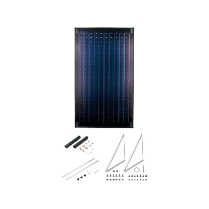 Immagine di Bosch Kit solare specifico a circolazione forzata con 1 collettore solare FKC-2S con sistema di montaggio sopra tetto 7735245980