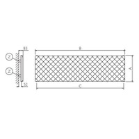 Immagine di Deltacalor QUILT ORIZZONTALE radiatore H.67,6 L.150 cm, in acciaio inox, finitura black steel QT1H150067XN