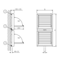 Deltacalor RGEP132048TC RIGHT ELECTRIC scaldasalviette H.138,4 L.48 cm,  finitura cromo