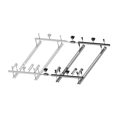 Immagine di Bosch VKA9 Kit estensione per 2 collettori solari a tubi sottovuoto VK120-2 CPC, per sistemi sopra tetto 7735600170