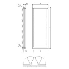 Immagine di Deltacalor TAOSYSTEM collettore H.152 cm, finitura cromo TS150065C