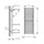 Deltacalor STENDY ELEGANCE scaldasalviette stendino H.130,5 L.58 cm, colore pastel window grey finitura lucido SR130058S7040G