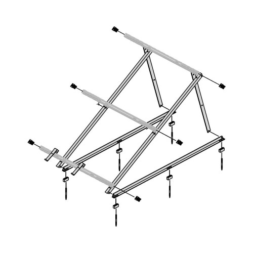 Immagine di Bosch FKF12 Profili triangolari per il montaggio del primo collettore solare piano verticale aggiuntivo di ciascuna fila, con inclinazione regolabile a 15°, 20° o 35° 7747025401
