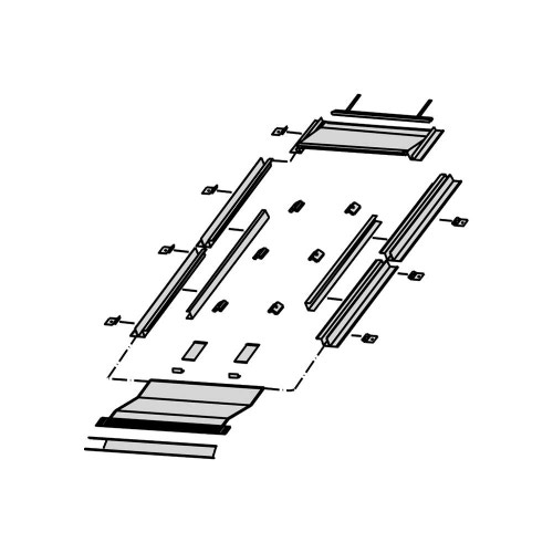 Immagine di Bosch Kit base per il montaggio con inclinazione tetto 17-65° di 1 collettore solare piano verticale, per sistemi integrati nel tetto 8718531004