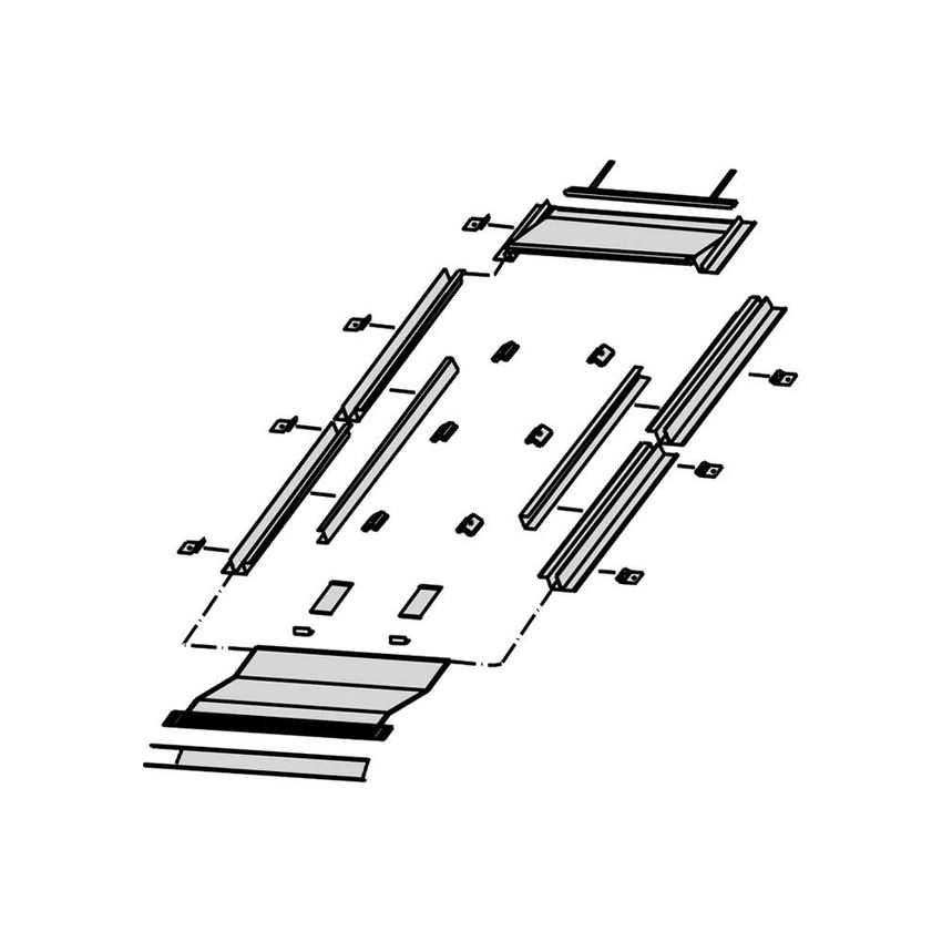 Immagine di Bosch Kit base per il montaggio con inclinazione tetto 17-65° di 1 collettore solare piano verticale, per sistemi integrati nel tetto 8718531004