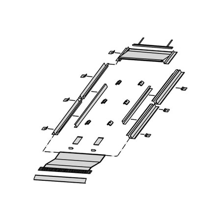 Immagine di Bosch FKI3-2 Kit base per il montaggio con inclinazione tetto 25-65° di 1 collettore solare piano verticale, per sistemi integrati nel tetto 8718530980