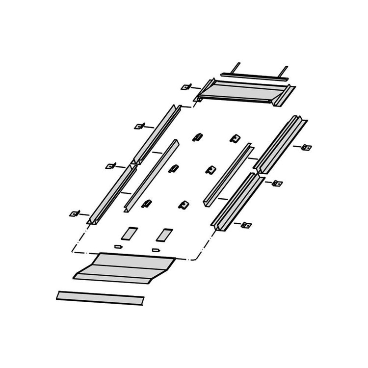 Bosch FKI15-2 Kit base per il montaggio con inclinazione tetto 25-65° di 1 collettore solare piano verticale, per sistemi integrati nel tetto 8718530992