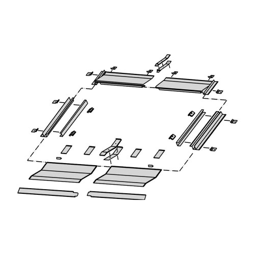 Immagine di Bosch FKL 21-2T Kit base per il montaggio con inclinazione tetto 25-65° di 1 collettore solare piano orizzontale, per sistemi integrati nel tetto 8718532840
