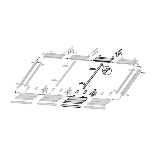Immagine di Bosch FKL 24-2T Kit estensione per il montaggio con inclinazione tetto 25-65° di 1 collettore solare piano orizzontale aggiuntivo, per sistemi integrati nel tetto 8718532842
