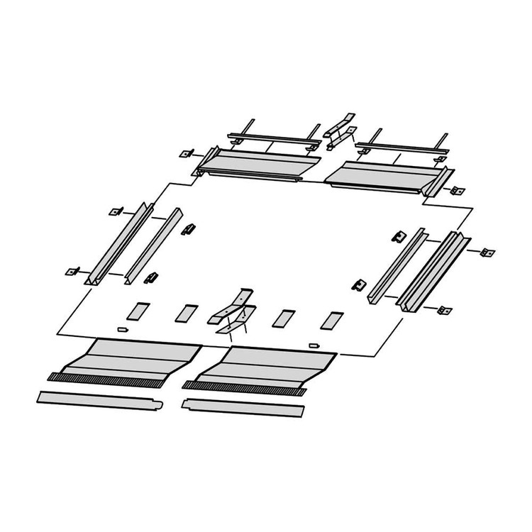 Immagine di Bosch Kit base per il montaggio con inclinazione tetto 17-65° di 1 collettore solare piano orizzontale, per sistemi integrati nel tetto 8718531010