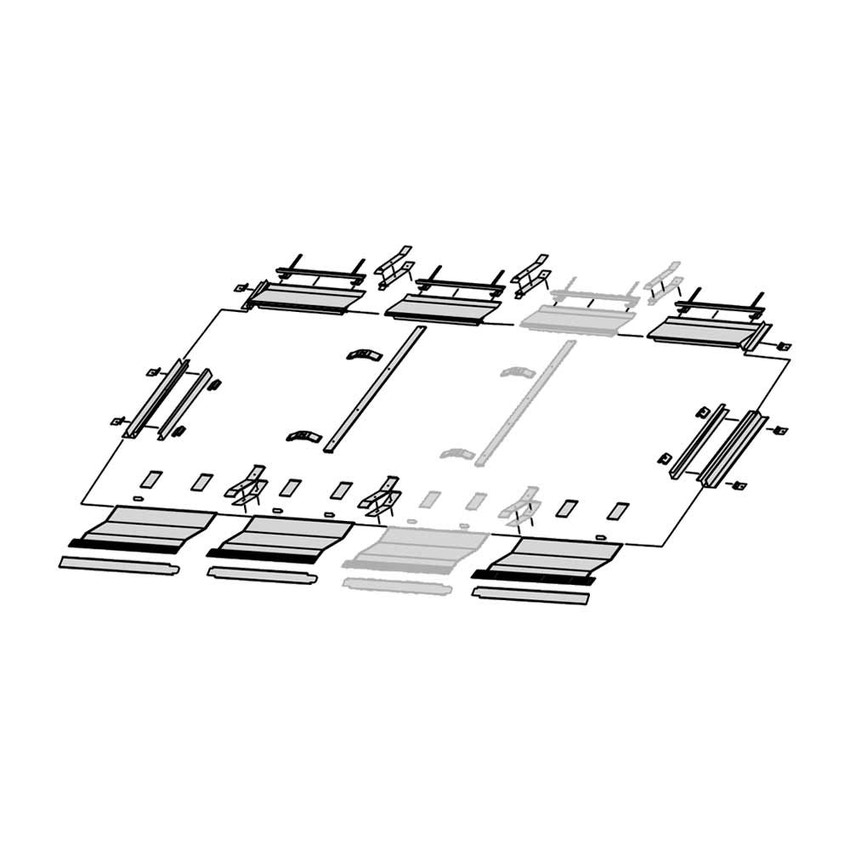 Immagine di Bosch Kit base per il montaggio con inclinazione tetto 17-65° di 2 collettori solari piani orizzontali, per sistemi integrati nel tetto 8718531011