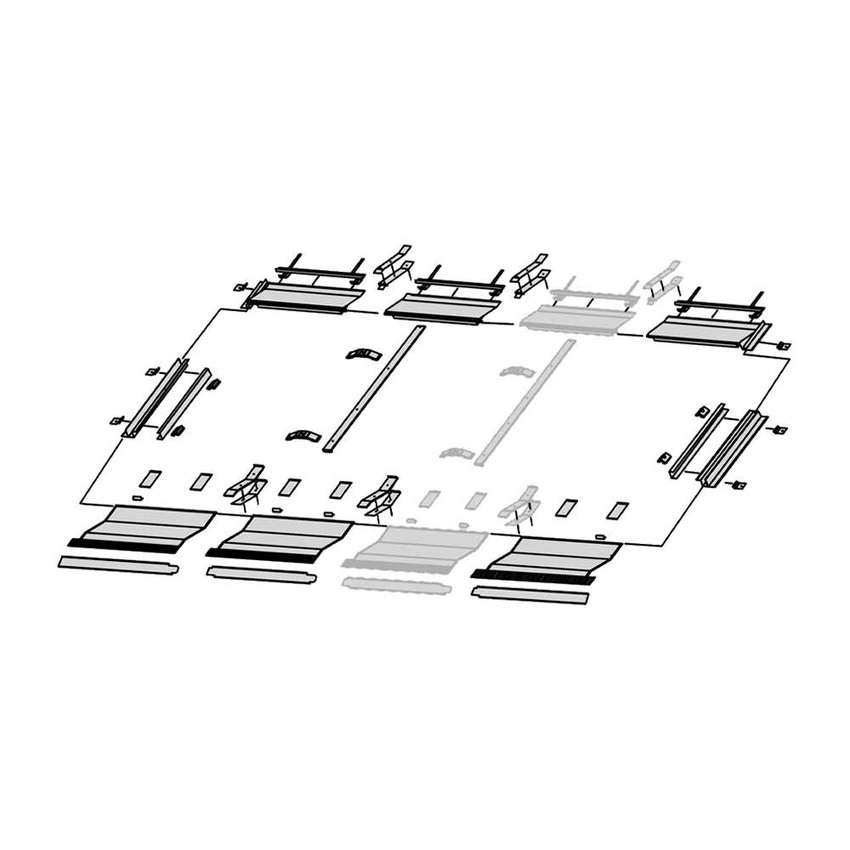 Immagine di Bosch FKI11-2 Kit base per il montaggio con inclinazione tetto 25-65° di 2 collettori solari piani orizzontali, per sistemi integrati nel tetto 8718530987