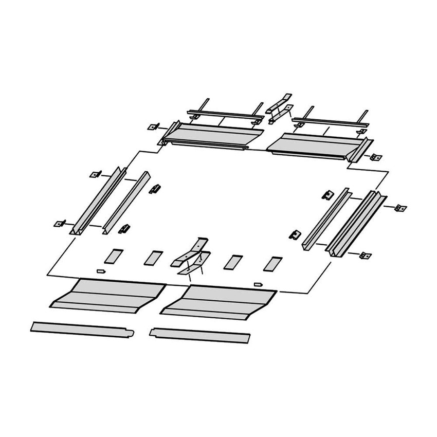 Immagine di Bosch FKI21-2 Kit base per il montaggio con inclinazione tetto 25-65° di 1 collettore solare piano orizzontale, per sistemi integrati nel tetto 8718530998