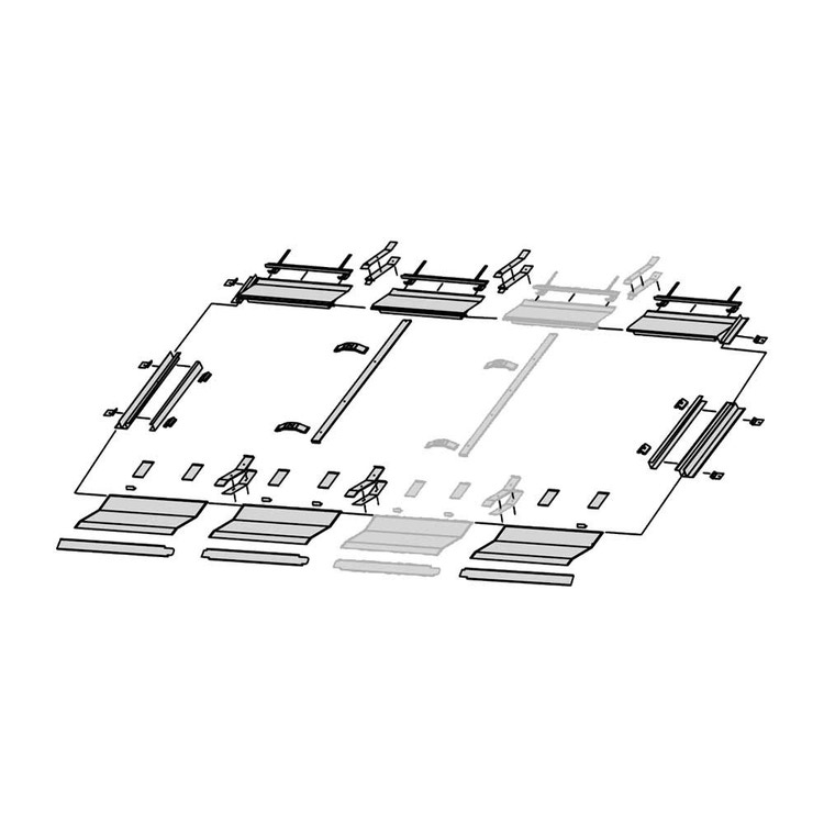 Bosch FKI23-2 Kit base per il montaggio con inclinazione tetto 25-65° di 2 collettori solari piani orizzontali, per sistemi integrati nel tetto 8718530999