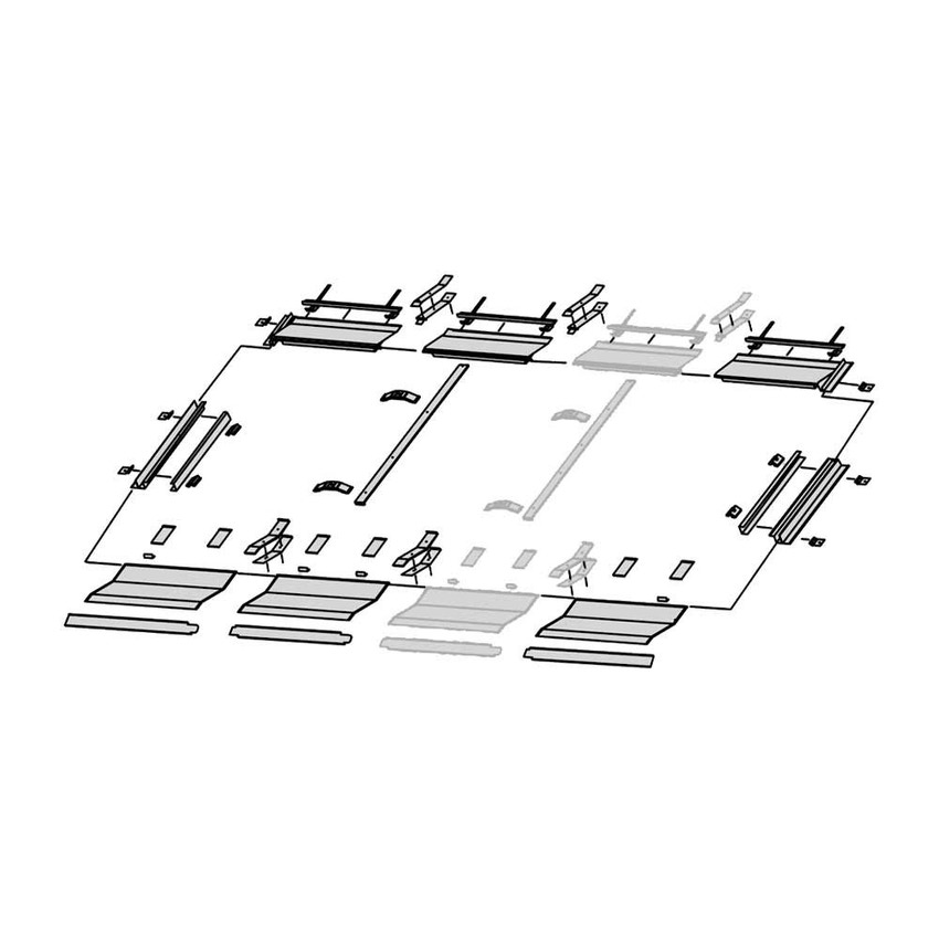 Immagine di Bosch FKI23-2 Kit base per il montaggio con inclinazione tetto 25-65° di 2 collettori solari piani orizzontali, per sistemi integrati nel tetto 8718530999