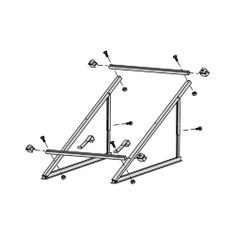 Immagine di Bosch FKF3-2 Kit base per il montaggio con inclinazione da 30 a 60° del primo collettore solare piano verticale di ciascuna fila, per sistemi su tetto piano 8718531031