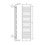 Immagine di Deltacalor FLY scaldasalviette H.182,6 L.45 cm, colore pastel window grey finitura lucido FY180045S7040G