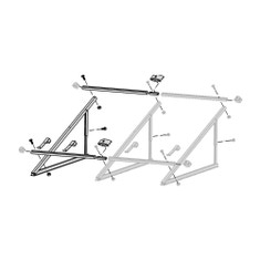 Immagine di Bosch FKF6-2T Kit estensione per il montaggio con inclinazione da 30 a 45° di 1 collettore solare piano orizzontale aggiuntivo di ciascuna fila, per sistemi su tetto piano e in facciata 8718532810