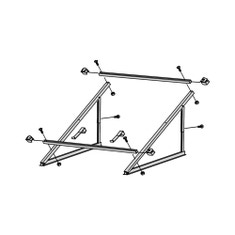 Immagine di Bosch FKF5-2 Kit base per il montaggio con inclinazione da 30 a 45° del primo collettore solare piano orizzontale di ciascuna fila, per sistemi su tetto piano e in facciata 8718531033