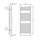 Deltacalor RIGHT scaldasalviette H.132,2 L.43 cm, colore pastel window grey finitura lucido RG132043S7040G