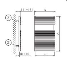 Immagine di Deltacalor HEGO 13 scaldasalviette cromato h 760 mm HG13076050C