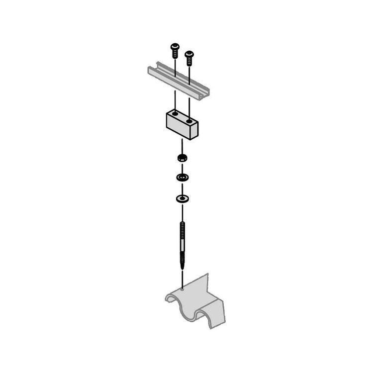 Immagine di Bosch FKA 26 Kit di montaggio obbligatorio per ancoraggio a tetto universale (2 pezzi) 7747029184