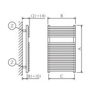 Immagine di Deltacalor HEGO 23 scaldasalviette bianco h 770 mm HG23077060B