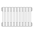 Immagine di Irsap TESI 2 radiatore 10 elementi H.220 L.45 P.6,5 cm, colore grigio medio finitura ruvido RT22200104DIR02N