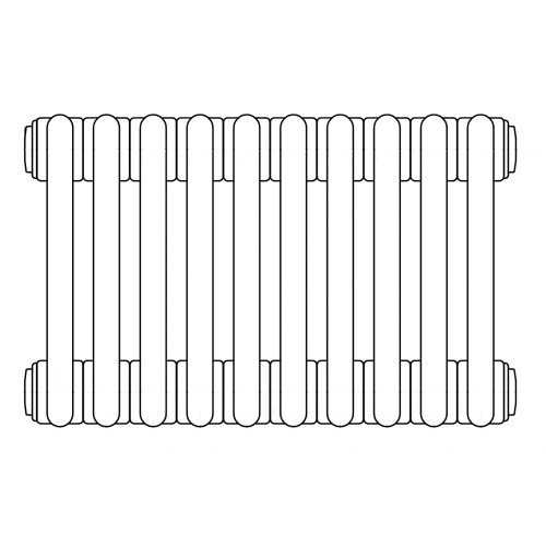 Immagine di Irsap TESI 2 radiatore 10 elementi H.220 L.45 P.6,5 cm, colore bianco edelweiss finitura lucido RT222001034IR02N